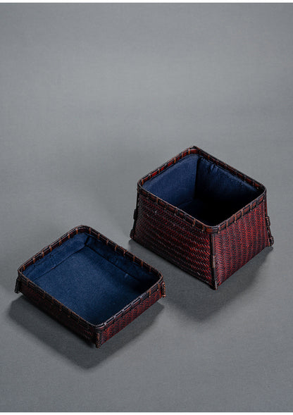 Bamboo tea set storage box