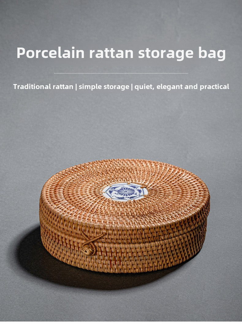 Rattan Woven Pu-erh Tea Box