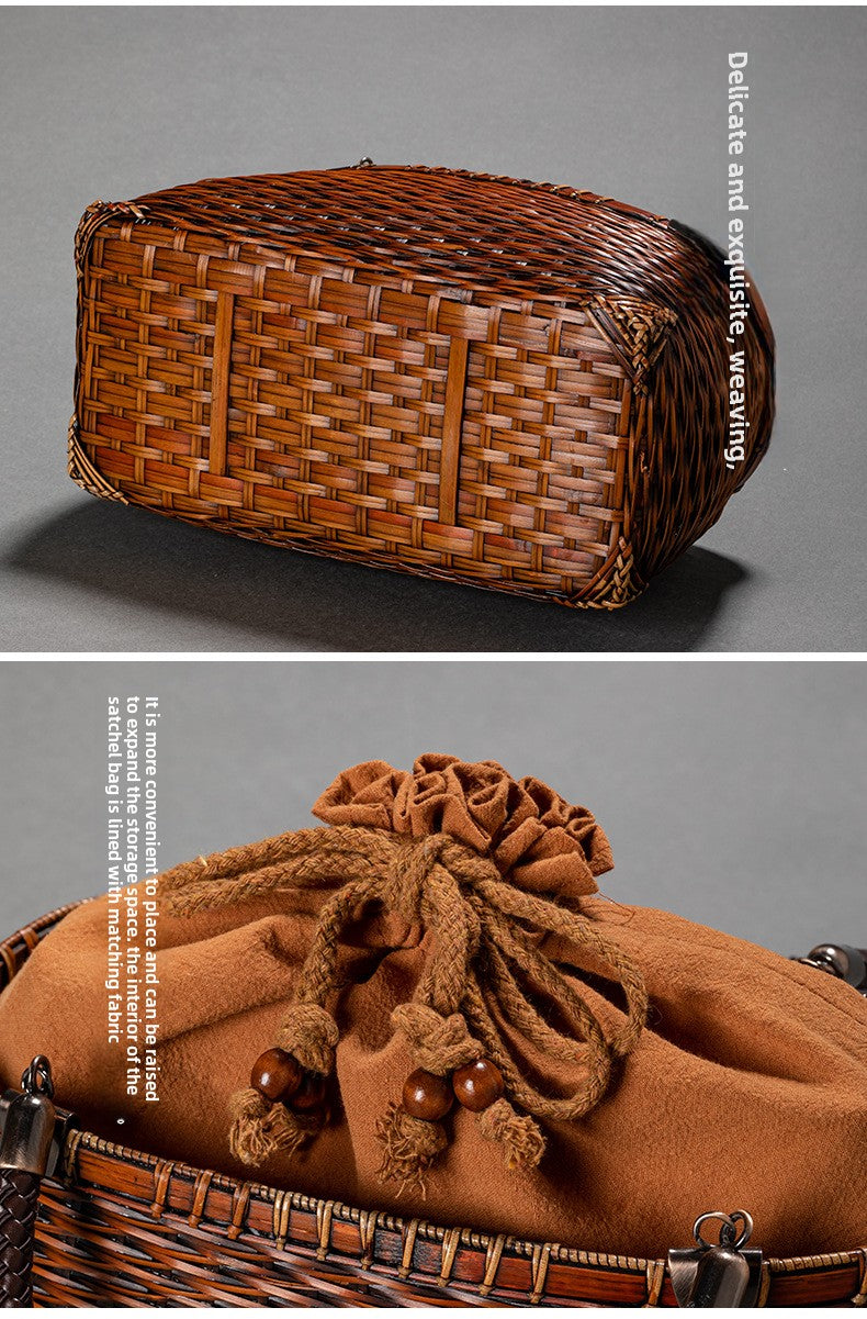Handmade Retro Bamboo Woven Bag