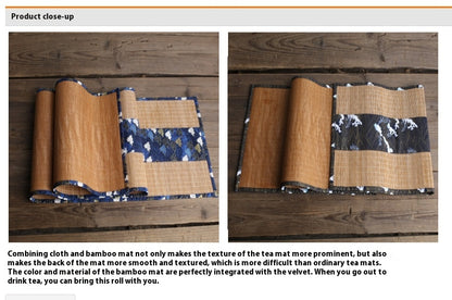 Chinese Retro Bamboo Tea Mat