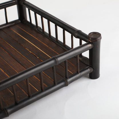 Zen-inspired Purple Bamboo Tea Tray