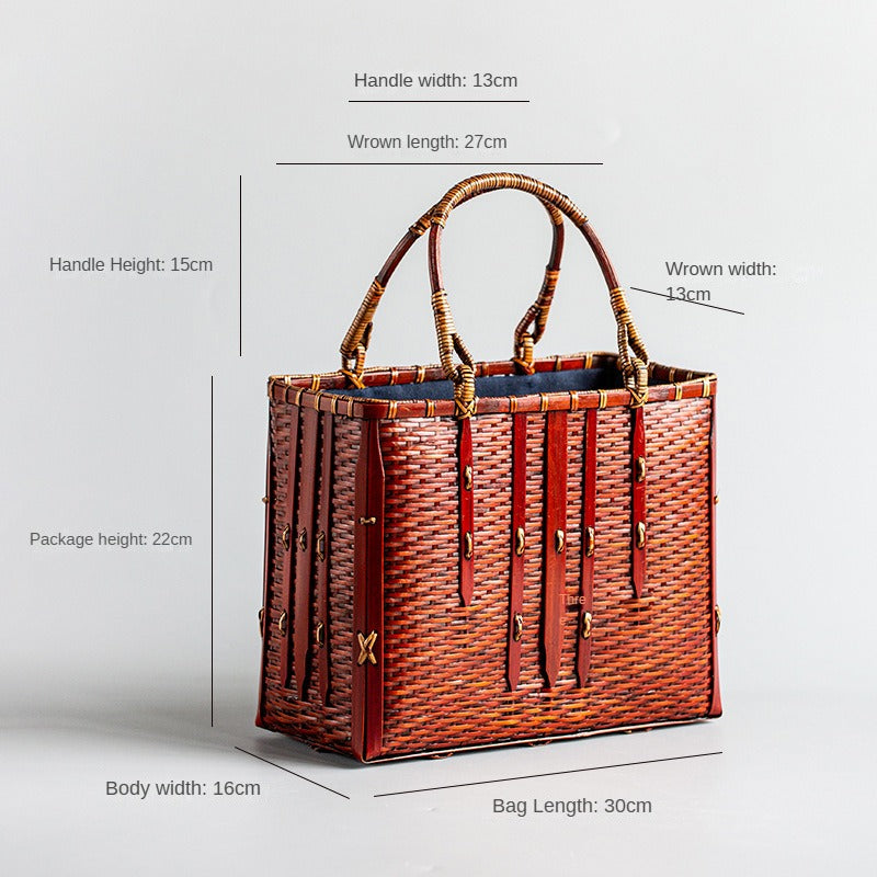 Retro Bamboo Woven Bag