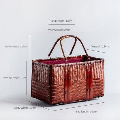 Retro Bamboo Woven Bag