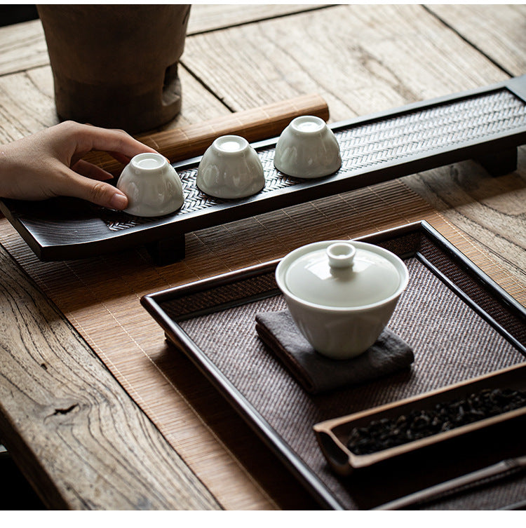Household Solid Wood Tea Tray Food Tray
