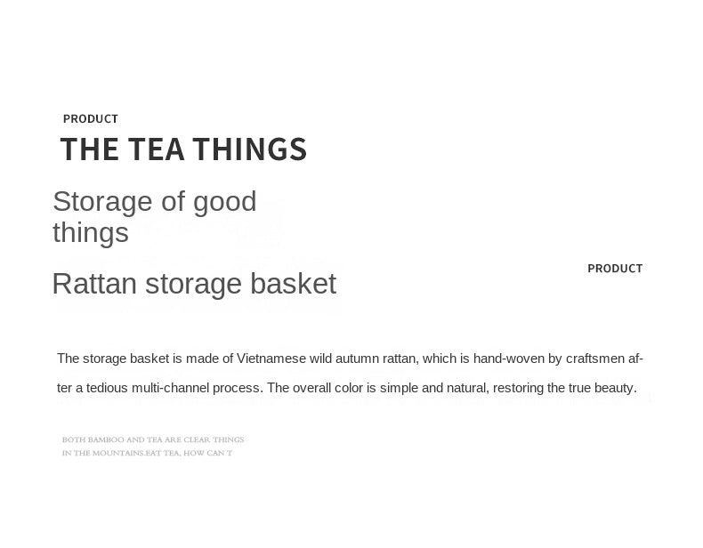 Rattan Pu'er Tea Caddy Storage Basket