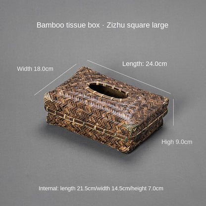 Bamboo Woven Tissue Box