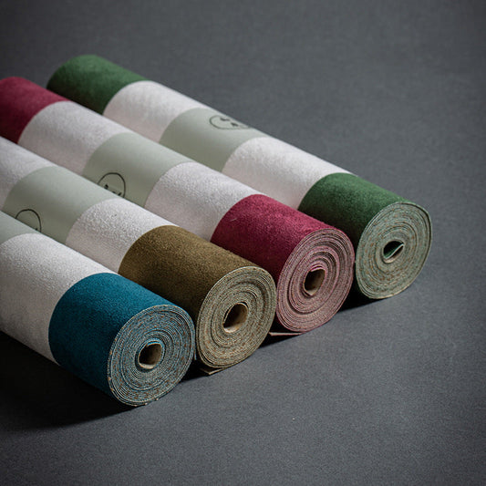 New Chinese Style Retro Embroidered Suede Tea Mat