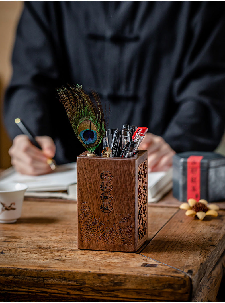 Walnut Tea Container