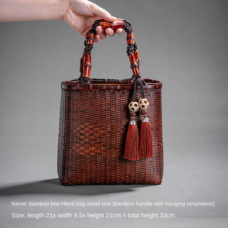 Retro Bamboo Woven Bag