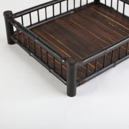 Zen-inspired Purple Bamboo Tea Tray