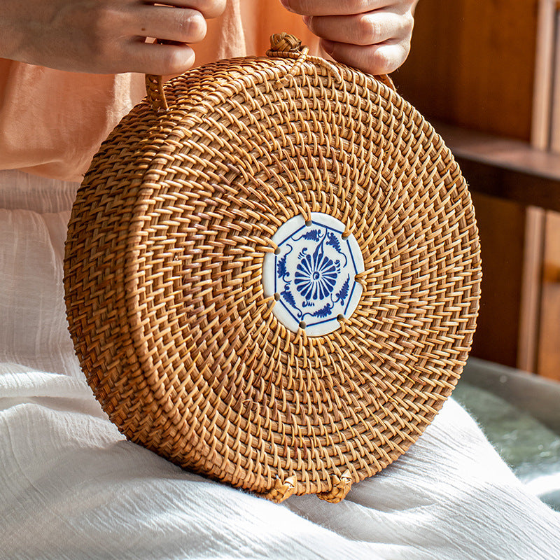 Rattan Woven Pu-erh Tea Box
