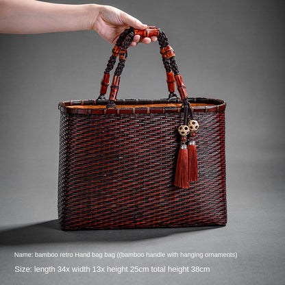 Retro Bamboo Woven Bag