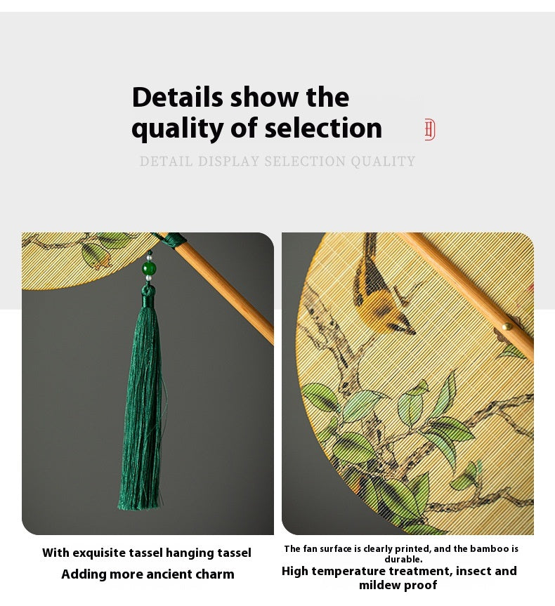 Rollable Bamboo Woven Waist Fan