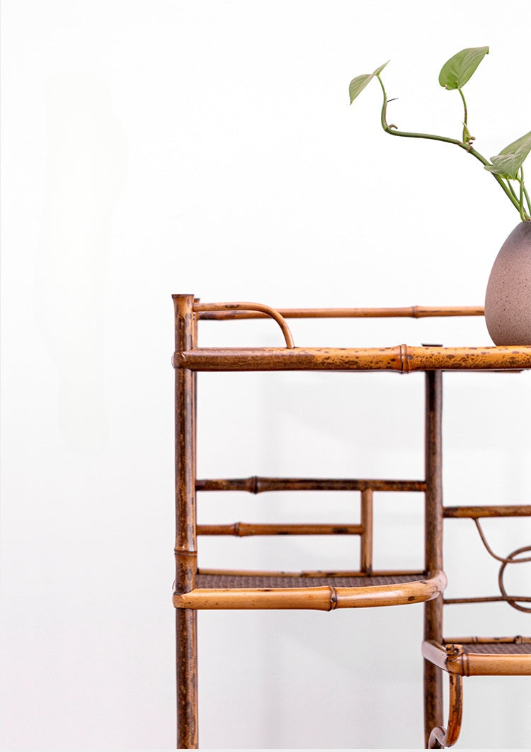 Purple Bamboo Tea Stand