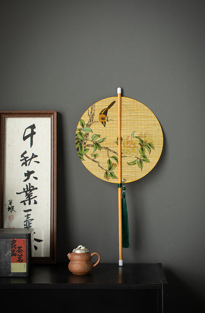 Rollable Bamboo Woven Waist Fan