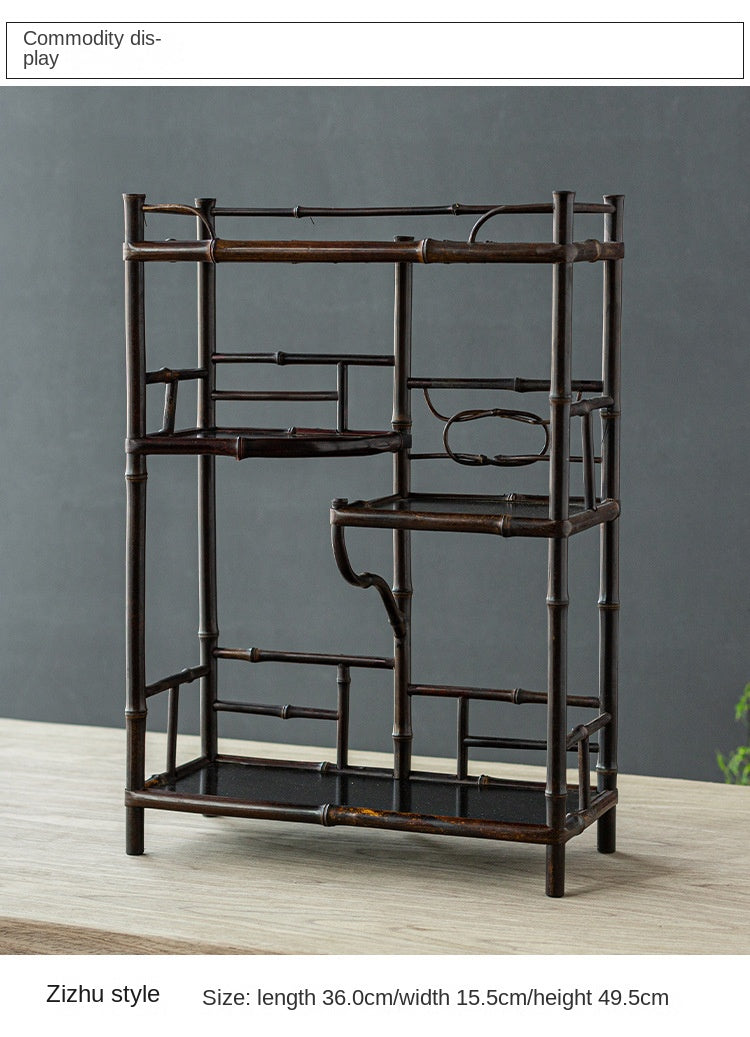 Purple Bamboo Tea Stand