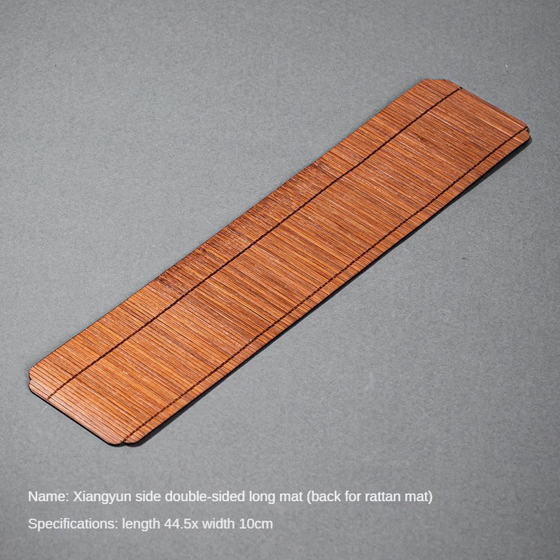 Large Lacquered Bamboo Tea Mat