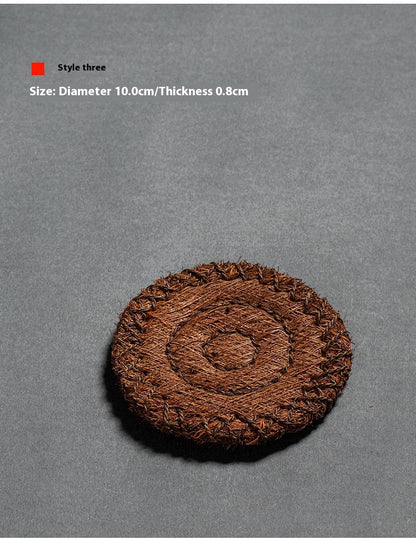 Brown Silk Tea Mat