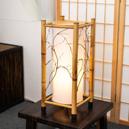Antique bamboo-made table lamp