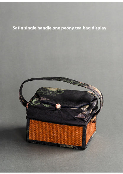 Chinese-Style Portable Bamboo Storage Bag