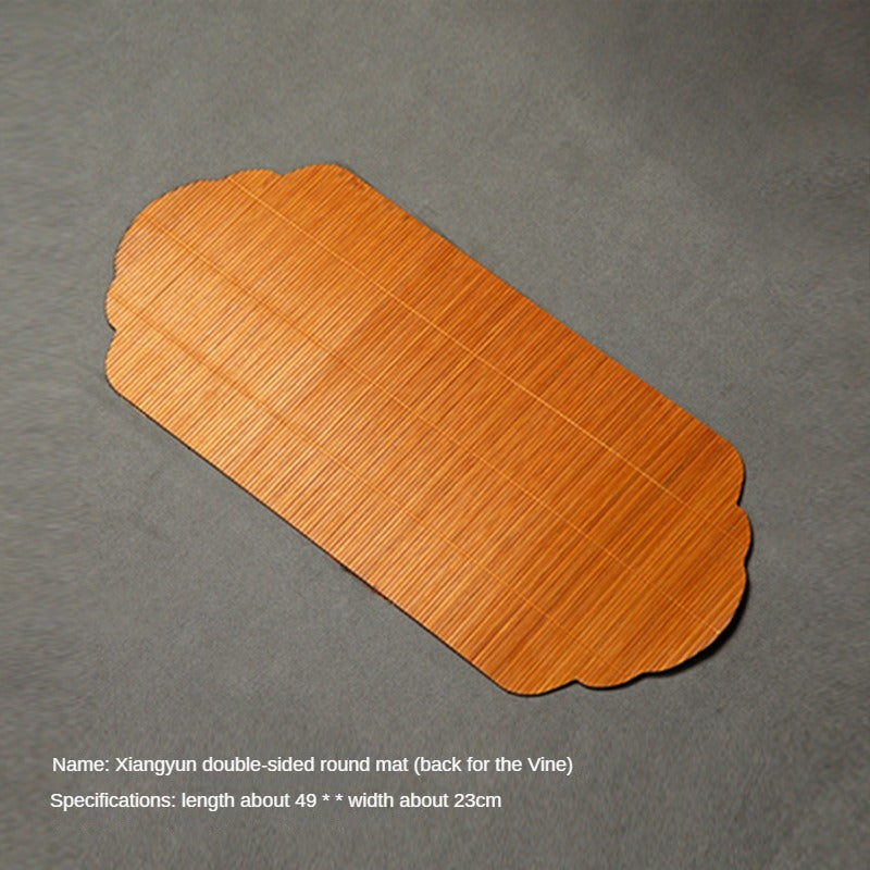 Large Lacquered Bamboo Tea Mat
