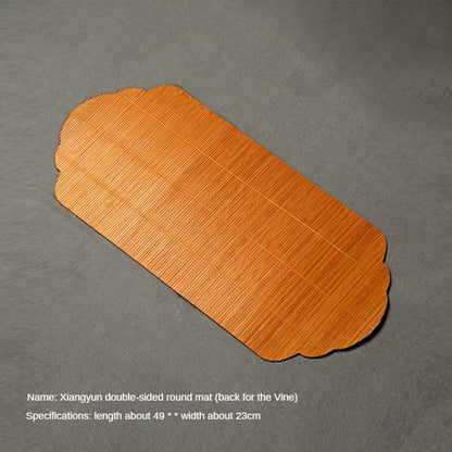 Large Lacquered Bamboo Tea Mat