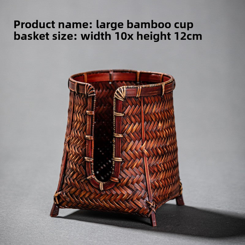 Handmade bamboo cup holder