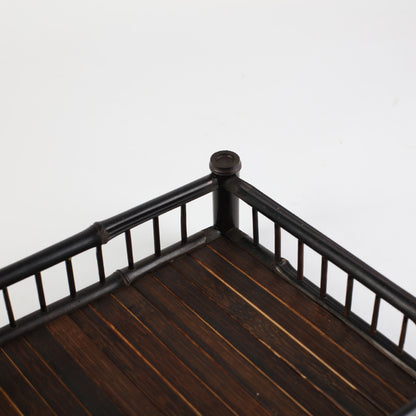 Zen-inspired Purple Bamboo Tea Tray
