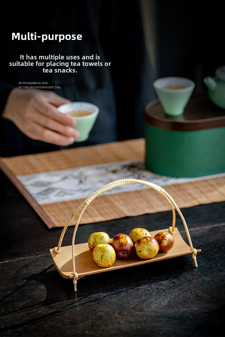 Bamboo Woven Tea Cake Tray