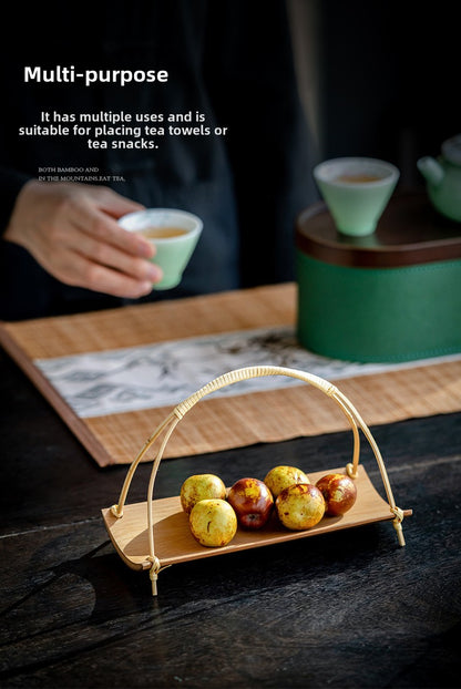 Bamboo Woven Tea Cake Tray
