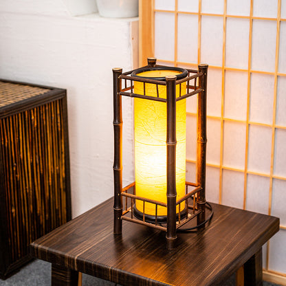 Antique bamboo-made table lamp