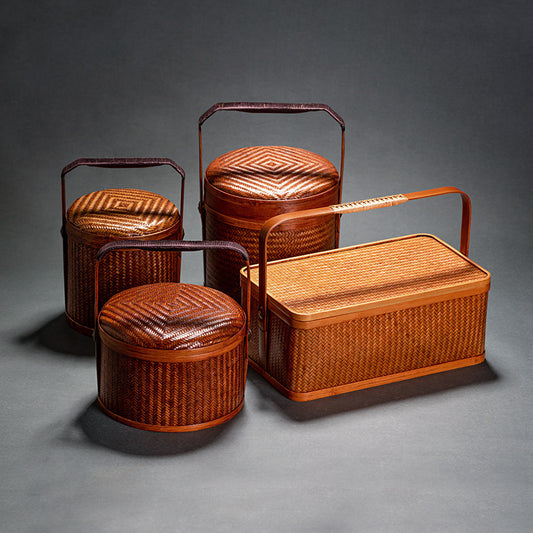 Japanese Retro Handmade Bamboo Basket