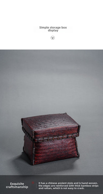 Bamboo tea set storage box