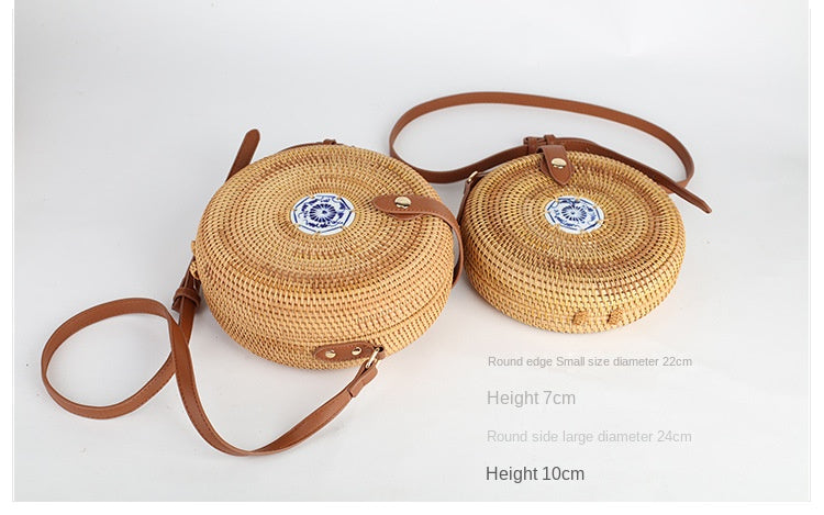 Handmade Indonesian Rattan Woven Shoulder Bag