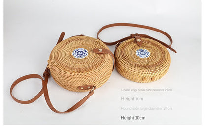 Handmade Indonesian Rattan Woven Shoulder Bag