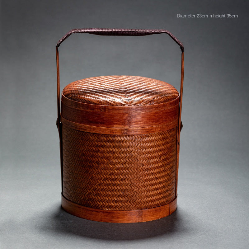 Japanese Retro Handmade Bamboo Basket