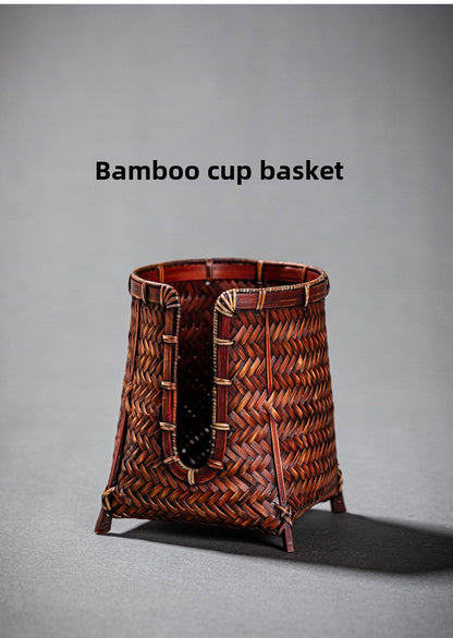 Handmade bamboo cup holder