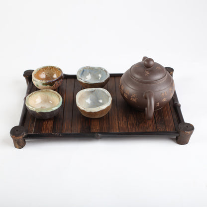 Japanese Style Purple Bamboo Tea Tray
