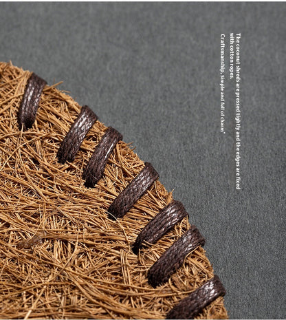 Coconut Palm Coaster Tea Mat Thickened Bristle Mat