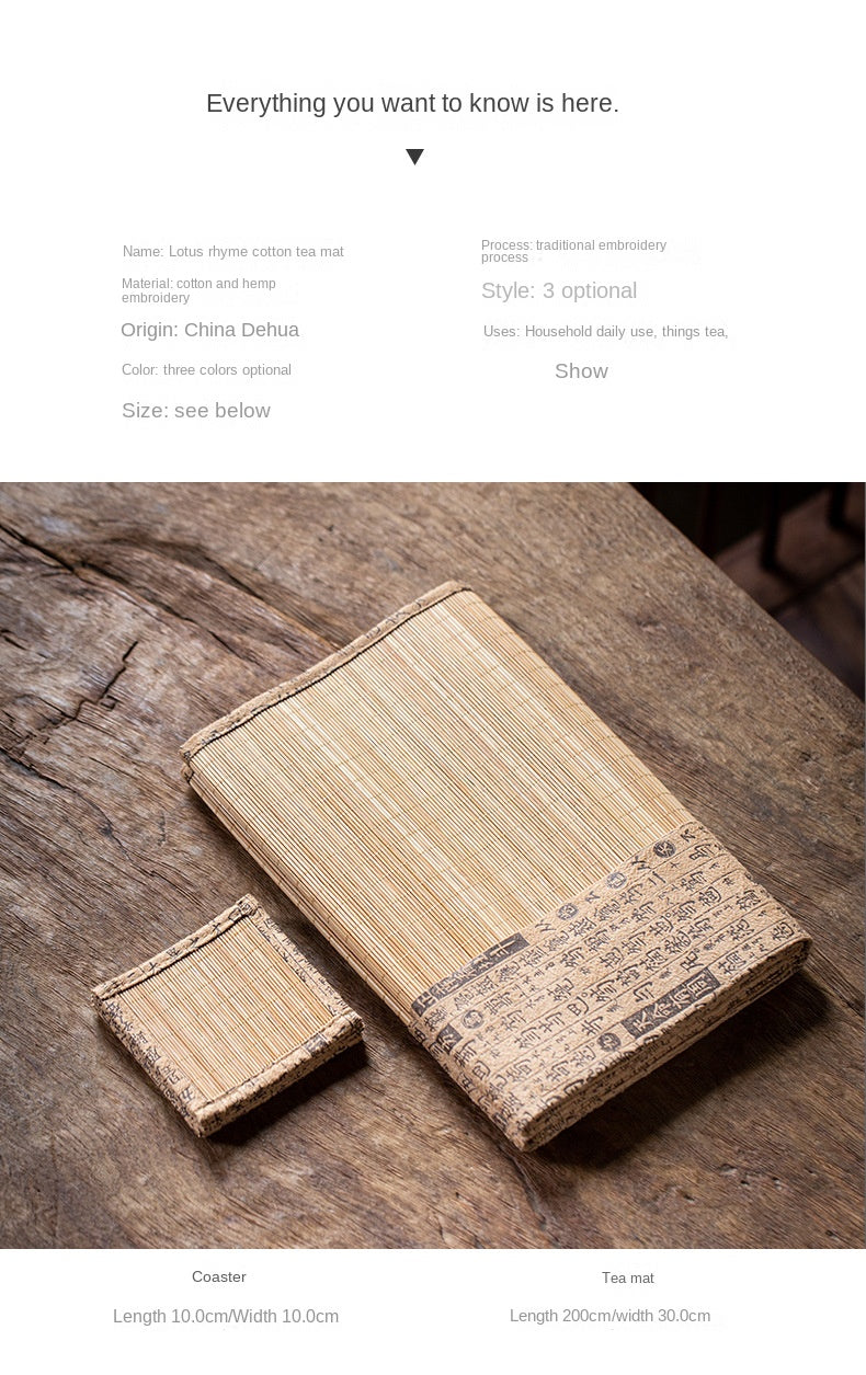 Tea Ceremony Bamboo Mat