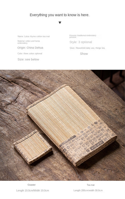 Tea Ceremony Bamboo Mat