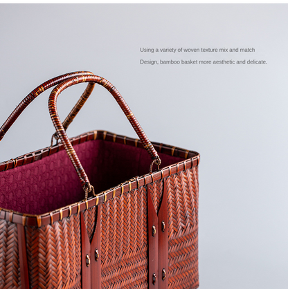 Retro Bamboo Woven Bag