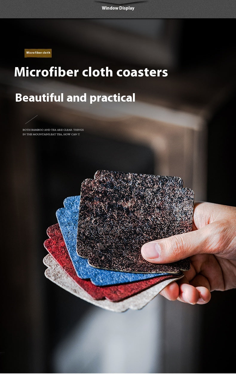 Microfiber cloth coasters