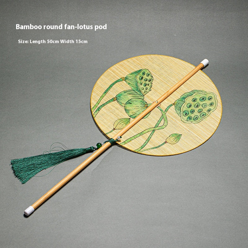Rollable Bamboo Woven Waist Fan