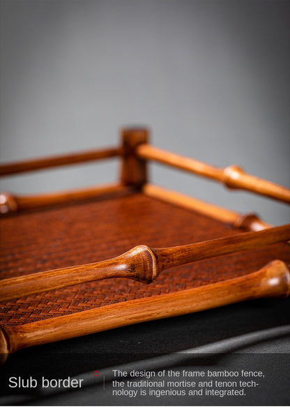 Bamboo Tea Set Storage Tray