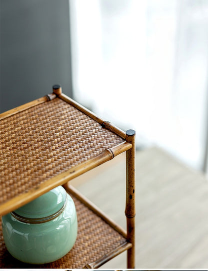 Meilu Bamboo Tea Shelf Display Stand
