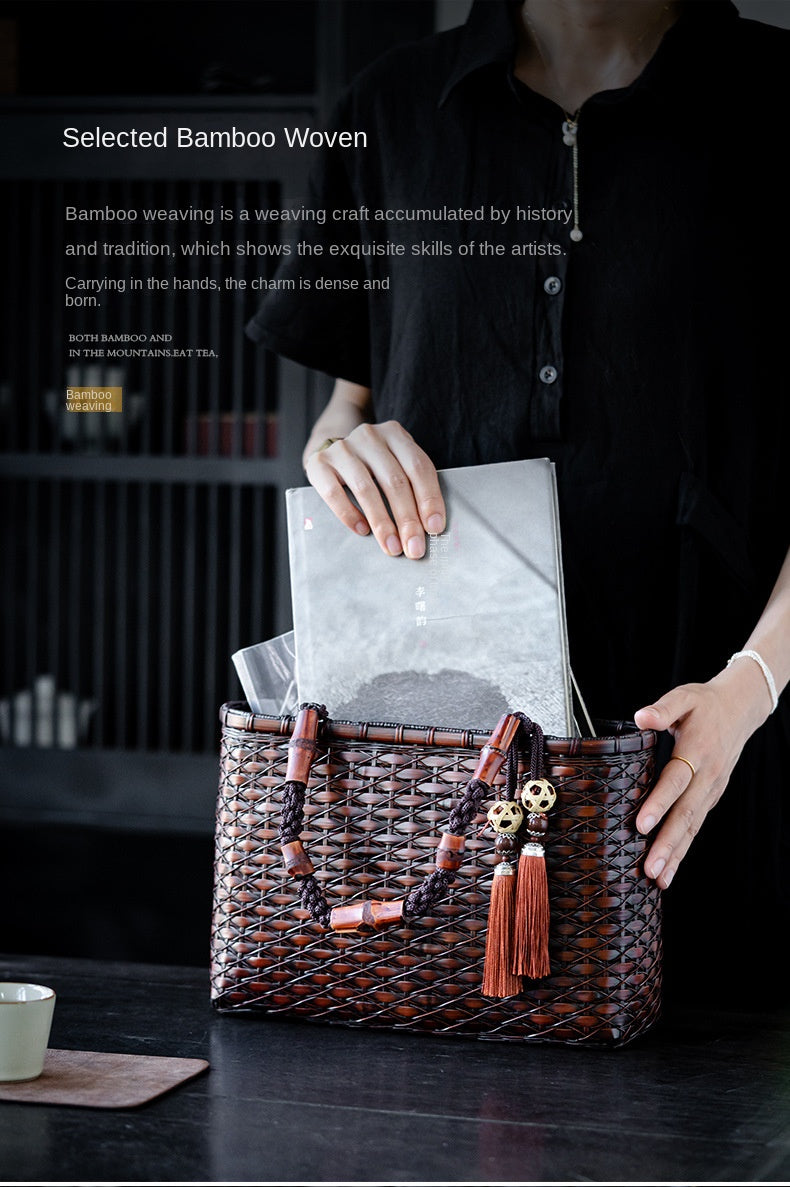 Retro Bamboo Woven Bag