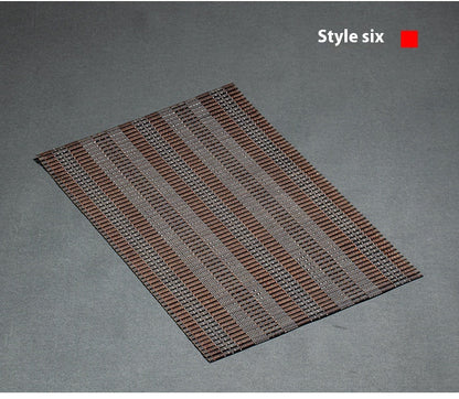 Colorful bamboo mat