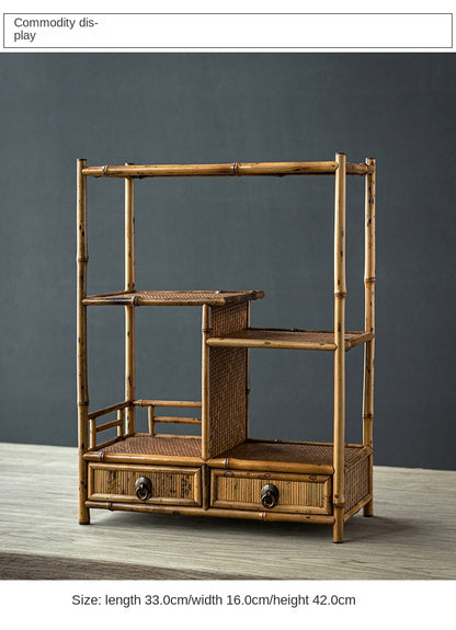 Meilu Bamboo Tea Shelf Display Stand