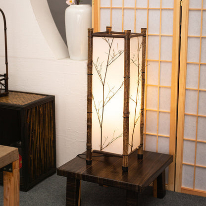 Antique bamboo-made table lamp